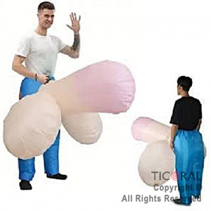 DISFRAZ INFLABLE PENE CON PANTALON ADULTO